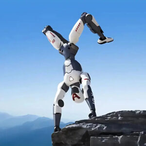 Unitree R1 humanoid robot for rent – action shot