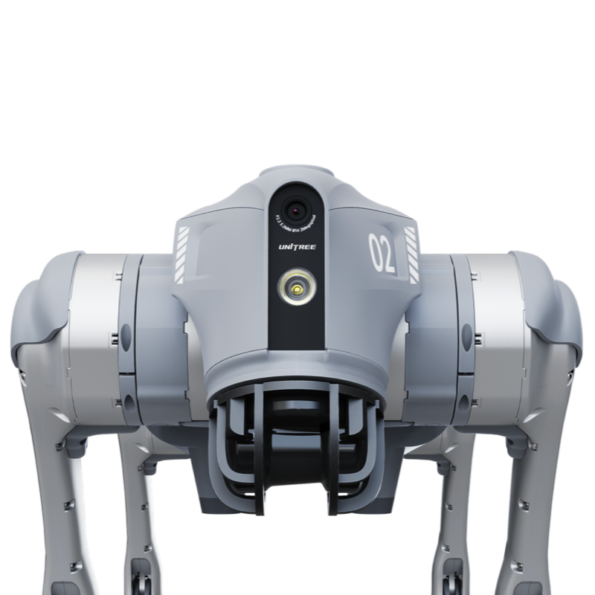 Unitree Go2 quadruped robot dog side view