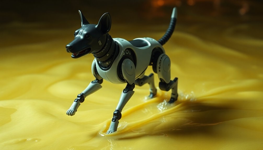 awkward robotic canine locomotion