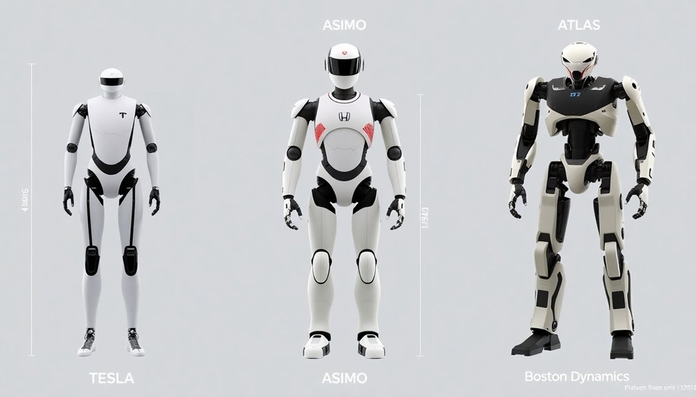 diverse humanoid robot designs